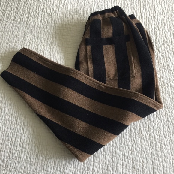 Gustav Von Aschenbach Brown/black vertical striped jogger pant - Picture 6 of 16